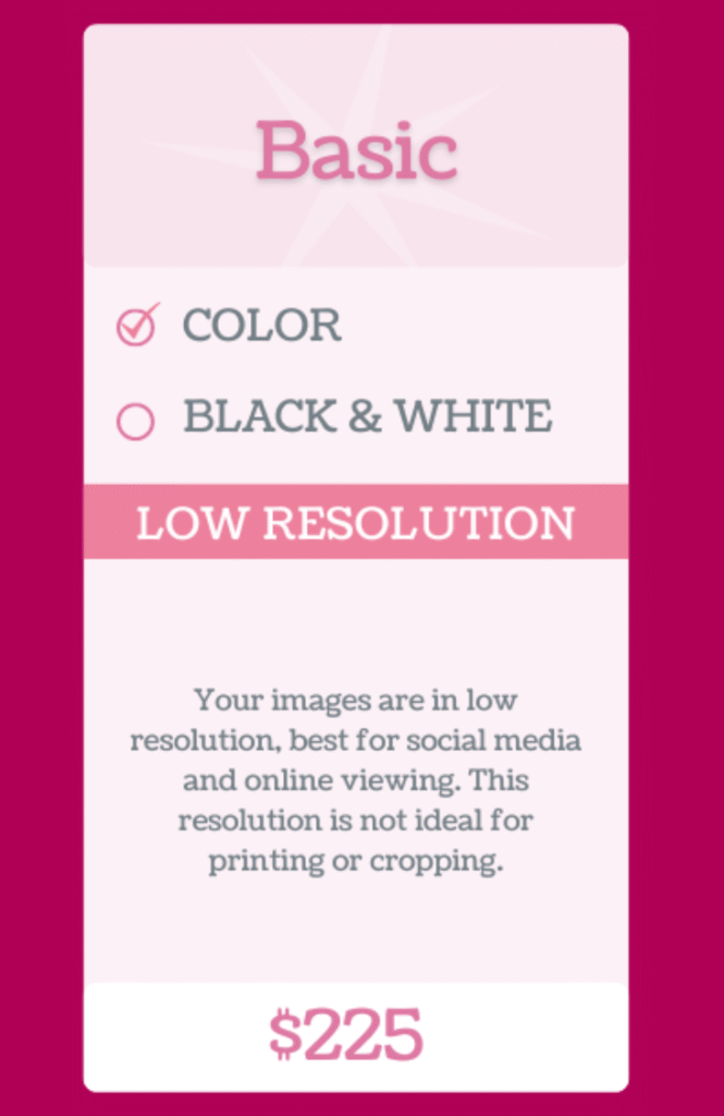 Fame Parties Basic Package