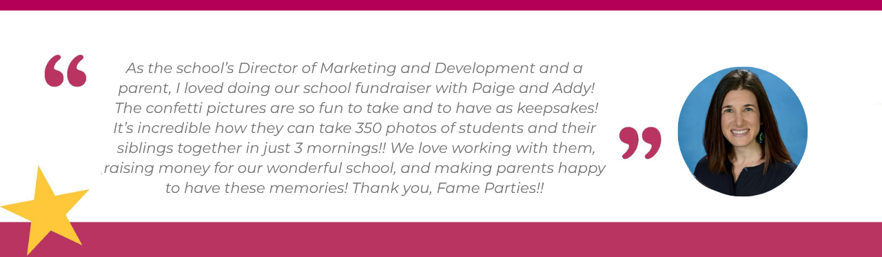 Fundraising event with fun photo sessions and community support.